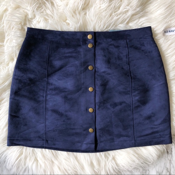 Old Navy Dresses & Skirts - NWT Old Navy Faux Suede Button Front Skirt